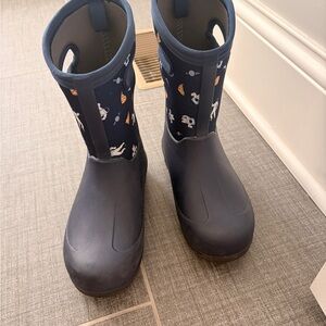 Bogs Navy Space Print Kids Waterproof Boots
